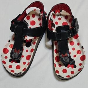 Disney Black and Red Minnie Mouse Sandals